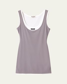 Miu Miu Layered Mini Tank Dress