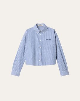 Miu Miu Micro Pinstripe Poplin Shirt