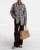 Miu Miu Miu Miu Adventure shearling-lined suede tote bag - 6