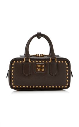 Miu Miu Miu Miu Arcadie Studded Leather Top Handle Bag