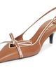 Miu Miu Miu Miu Bow Slingback Kitten Heel Pump - 1