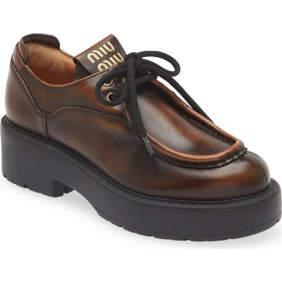 Miu Miu Miu Miu Boyfriend Lu Platform Derby