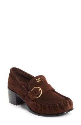 Miu Miu Miu Miu Buckled Soft Moc Loafer