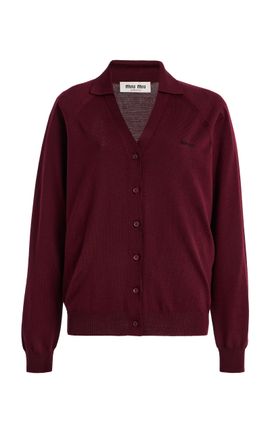 Miu Miu Miu Miu ButtonDown Wool Cardigan