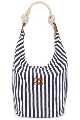 Miu Miu Miu Miu Cannette Righe Pelle Tote Bag