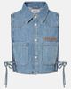 Miu Miu Miu Miu Chambray crop top - 1