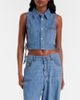 Miu Miu Miu Miu Chambray crop top - 2