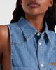 Miu Miu Miu Miu Chambray crop top - 3