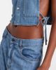 Miu Miu Miu Miu Chambray crop top - 4