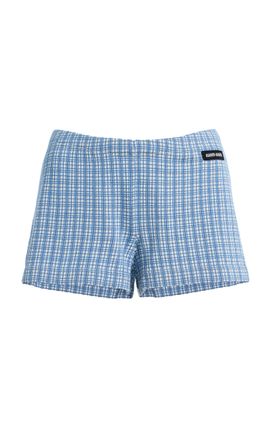 Miu Miu Miu Miu Checked CashmereSilk Mini Shorts