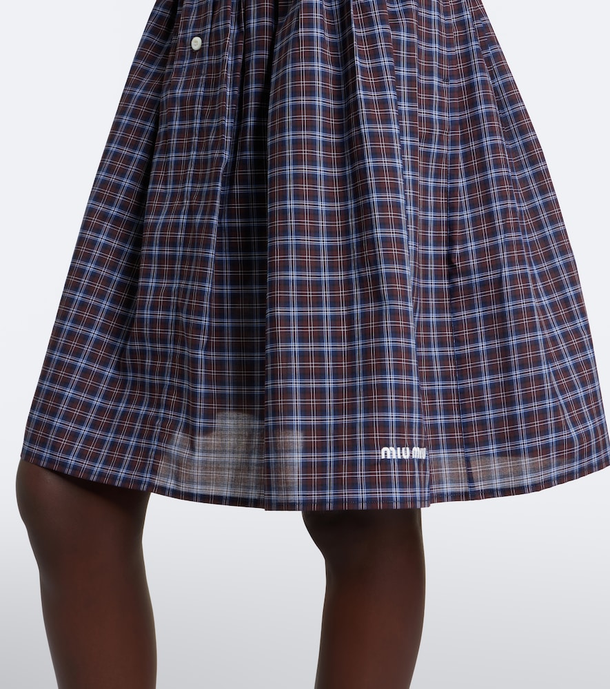 スカート MIU MIU Quilting Skirt 38 Miu Miu - Checked cotton poplin miniskirt