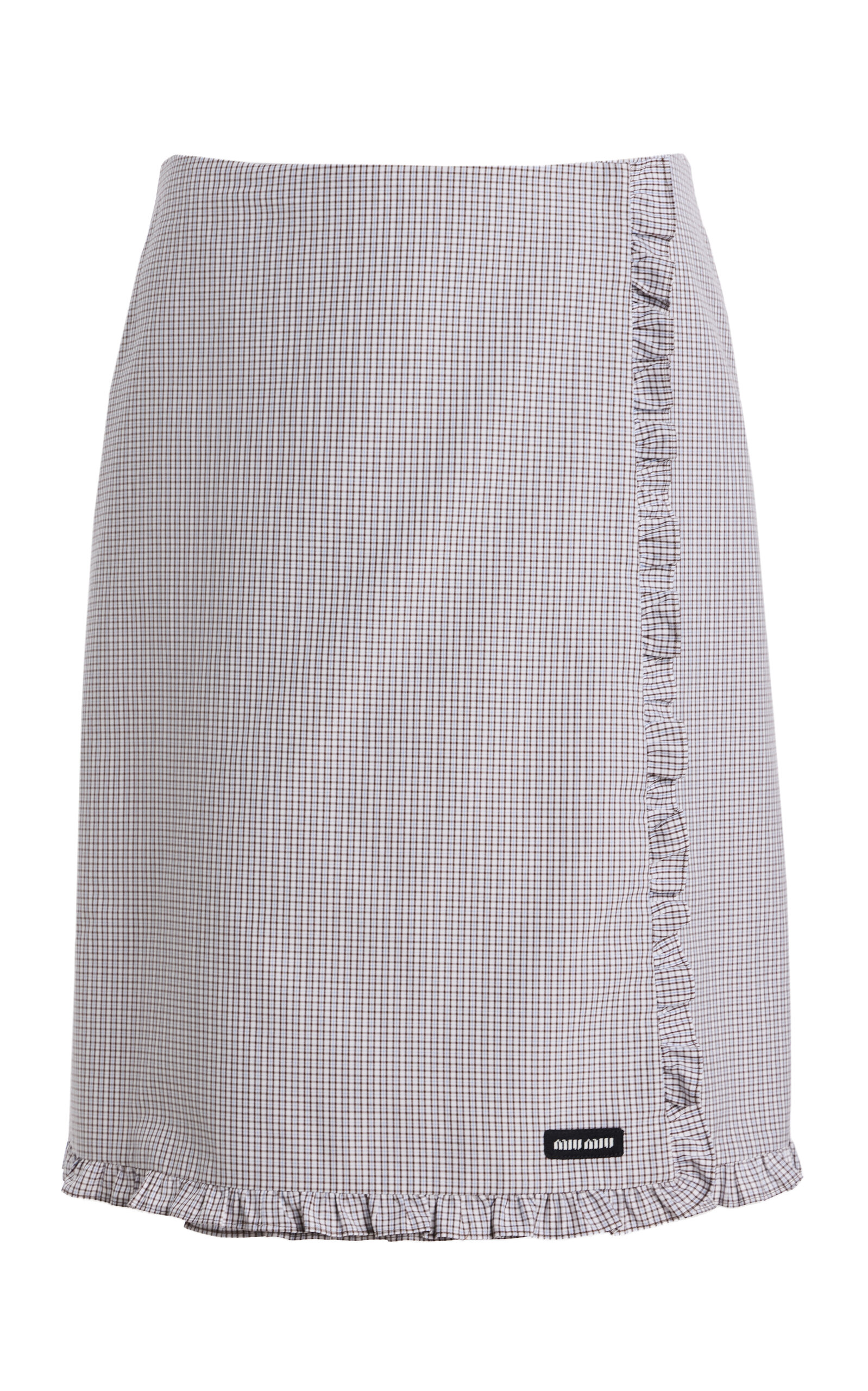 Miu Miu Miu Miu Checkered Cotton Midi Skirt