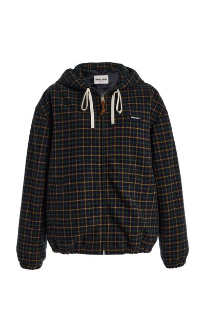 Miu Miu Miu Miu Checkered WoolBlend Jacket