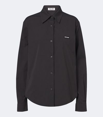 Miu Miu Miu Miu Cotton-blend poplin shirt