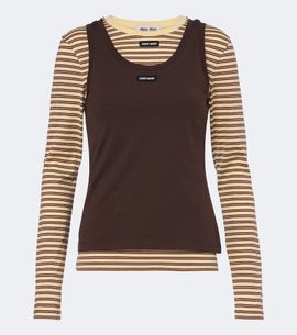 Miu Miu Miu Miu Cotton jersey T-shirt and tank top set