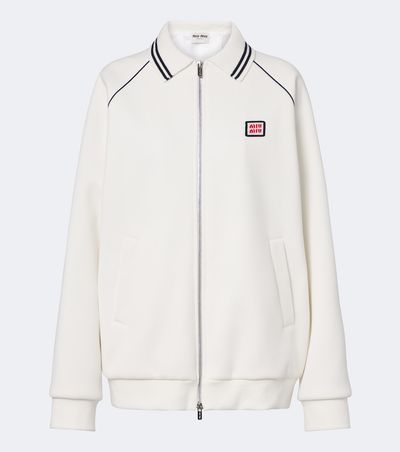 Miu Miu Miu Miu Cotton piqué blouson jacket