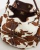 Miu Miu Miu Miu Cow-print calf hair backpack - 3