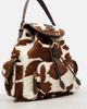 Miu Miu Miu Miu Cow-print calf hair backpack - 6