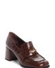 Miu Miu Miu Miu Croc Embossed Leather Loafer Pump - 1