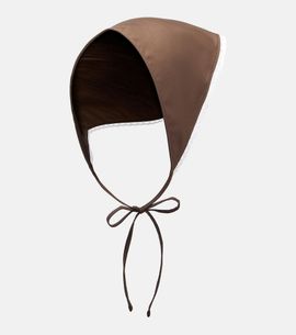Miu Miu Miu Miu Crochet-trimmed cotton poplin scarf
