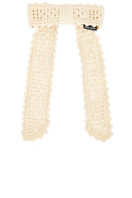 Miu Miu Miu Miu Crochet Filet Bow Beret Hair Clip