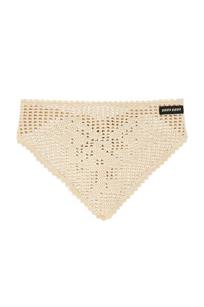 Miu Miu Miu Miu Crochet Filet Headscarf