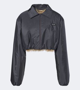 Miu Miu Miu Miu Cropped shearling-lined blouson jacket