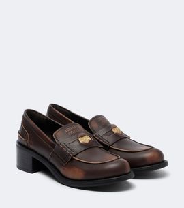 Miu Miu Miu Miu Decò leather loafer pumps