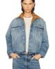Miu Miu Miu Miu Denim Pelle Jacket - 1