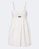Miu Miu Miu Miu Embroidered cotton and linen-blend minidress - 1