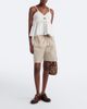 Miu Miu Miu Miu Embroidered cotton and linen-blend top - 5