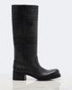 Miu Miu Miu Miu Embroidered leather knee-high boots - 4