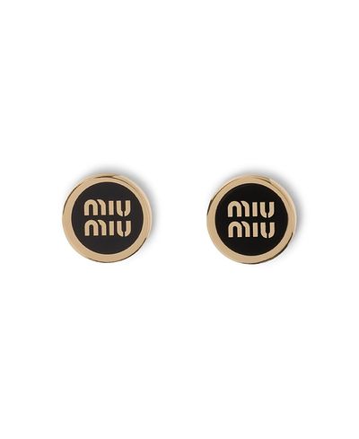 Miu Miu Miu Miu Enameled Metal Earrings