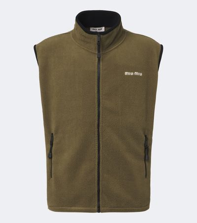 Miu Miu Miu Miu Fleece zip-up vest