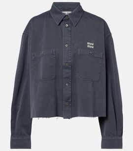 Miu Miu Miu Miu Frayed denim shirt