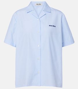 Miu Miu Miu Miu Gingham cotton poplin shirt
