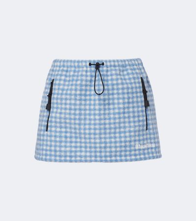 Miu Miu Miu Miu Gingham wool-blend miniskirt
