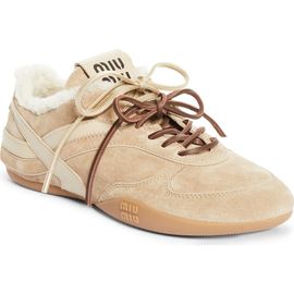 Miu Miu Miu Miu Gymnasium Genuine Shearling Lined Sneaker