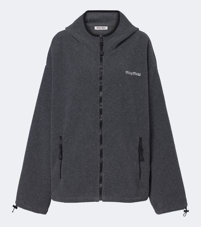 Miu Miu Miu Miu Hooded oversized fleece jacket