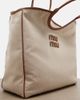 Miu Miu Miu Miu Ivy leather-trimmed canvas tote bag - 6