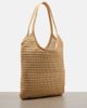 Miu Miu Miu Miu Ivy raffia-effect and linen shopper - 4