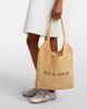 Miu Miu Miu Miu Ivy raffia-effect and linen shopper - 7
