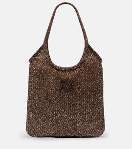 Miu Miu Miu Miu Ivy sequined mesh shopper