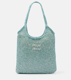 Miu Miu Miu Miu Ivy sequined mesh tote bag