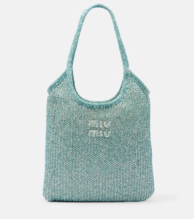 Miu Miu Miu Miu Ivy sequined mesh tote bag