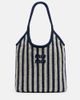 Miu Miu Miu Miu Ivy striped crochet shoulder bag - 1