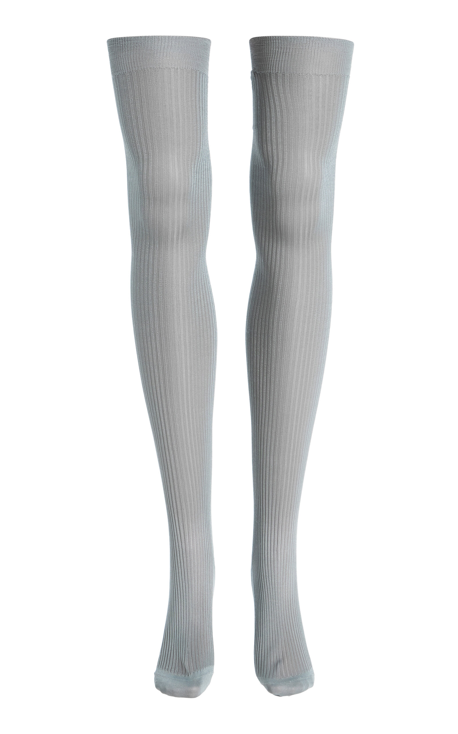 Miu Miu Miu Miu KneeHigh RibbedSilk Socks Blue III