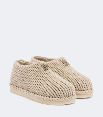 Miu Miu Miu Miu Knitted slip-on shoes