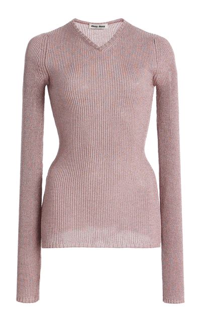 Miu Miu Miu Miu Knitted Top Pink IT 38