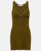 Miu Miu Miu Miu Lace-trimmed pointelle cotton minidress - 1